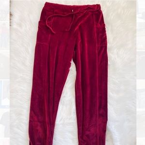 Burgundy joggers